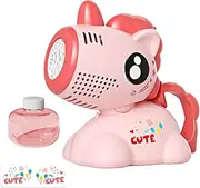 Bubble Machine - Automatic Bubble Machine,Electric Portable Rotation Maker with Light for Parties Wedding Birthday Fun Entertainment Activities