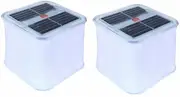 2 PackInflatable Solar Light Frosted Outdoor Camping LampLantern Waterproof Rechargeable Emergency Light for EMGC Hiking Travel and DcorTransparent