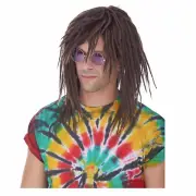 Dreadlocks Dreads Surfer DUDE Caveman Bum Bob Marley RASTA WIG Brown