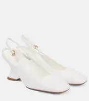 [Dries Van Noten] Dries Van Noten 75 leather wedges AU 6.5 white