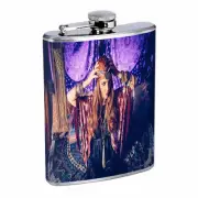 Vintage Gypsy Woman D9 Flask 8oz Stainless Steel Hip Drinking Whiskey