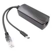 USB TYPE C 5V 2.4A Active PoE Splitter Power Over Ethernet 802.3af 100mbps