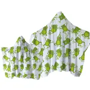 Cute Green Frog Pattern Towel with Hood