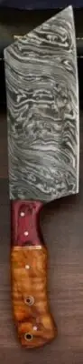 Handmade Damascus Steel Cleaver Chef Knife For Cutting Chopping & Mincing