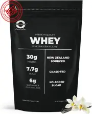 Pure Product Whey Isolate 1kg – 30g Protein, Grass-Fed, Fast Absorb, Vanilla