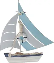 Levemolo Sailing Ship Model Desktop Ornament Mediterranean Style Flying Bird Decor