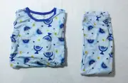 Macron + Me Unisex Toddler's L/S Menorah Pajama Set EJ3 Blue Size 4T NWT