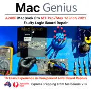 Apple MacBook Pro A2485 16 inch 2021 Faulty liquid Damaged Board Repair service