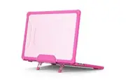 MacBook Air 13.6 inch 2025 M4 A3240 Starry Hard Shell Case with Fold Kickstand-Rose Red