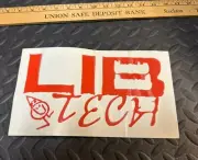Vintage 90’s Lib Tech Snowboard Skateboard Sticker Decal 11 X 6.5