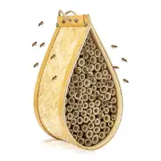 Bamboo Mason Beehive House Pollinator Tear Drop Bee Nest Hive Garden Beekeeping