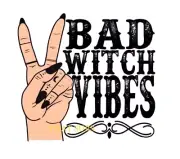 Sublimation Print Ready to Press Heat Transfer Bad Witch Vibes