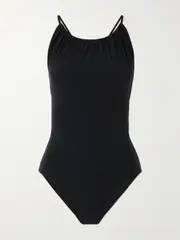 [TOTEME] TOTEME - Gathered Open-back Swimsuit - Black - x small x small Black