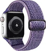 [SAMYERLEN] Stretchy Watch Band Compatible with Apple Watch Band 38mm 40mm 41mm 42mm 44mm 45mm 49mm for Men Women Kids Adjustable Elastic Braided Nylon Watch Band for Series 9 8 7 6 5 4 3 2 1 SE Ultra 2