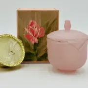 Vintage AVON Glow of Roses Jar with Perfumed Candle - Unused