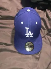 New Era 59Fifty Los Angeles LA Dodgers Game Fitted Hat (Dark Royal) MLB Cap