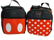 Mickey Mouse & Minnie Mouse Lunch Bag Set Kids Insulated Tote Bundle