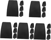 SHINEOFI 5sets Desk Divider Support Clamp Sneeze Guard Desk Clamp Supporting Office Screen Dividers Desk Divider Attachment Office Table Stainless Black Aluminum Alloy 4pcs*5