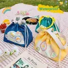 Japanese Style Canvas Lunch Bag Waterproof Portable Lunch Box School Students