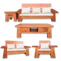 在飛比找Yahoo!奇摩拍賣優惠-自然居實木沙發/組椅 桃花心木 南洋風