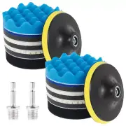 14 Pcs 5 Inch Polishing Buffing Pads Kit with M14 Drill Adapter for Polisher ☣