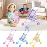 Baby for Doll Stroller Pram with Wheels Pretend for Play Toy for Toddlers & Kids