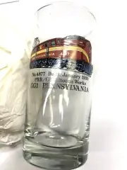 1939 PRR 4877 Locomotive Train GE Altoona Works Pennsylvania DRINKING GLASS NOS