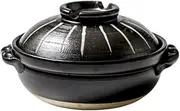 Vaguelly Japanese Donabe Pot Japanese Pot Donabe Ceramic Hot Pot: Casserole Earthenware Clay Pot Cooking Donabe Ceramic Casserole Pot Stock Pot Soup Pot for Hot Clay Rice Cooker