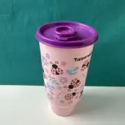 Tupperware Mega Tumbler 32oz ThirstQuake Flip-Top Pink Ladybug Design Ladybugs -