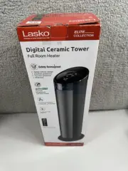 Lasko CT22495 Elite Ceramic Tower Full Room Heater with Remote Control Black