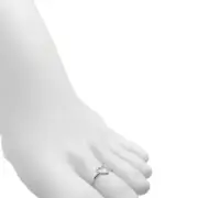Rhodium Plated Sterling Silver & Enamel Evil Eye Toe Ring - R27