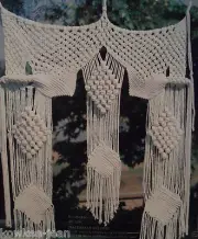 Macrame wall hangings. Vintage patterns, ALASKAN BEAUTY, lots more - see pics