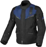 Macna Zastro waterproof Motorcycle Textile Jacket, black-blue, Size M for Men Black Blue