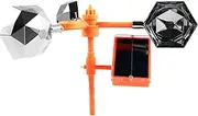 Solar Ultrasonic Bird Repeller, 360° Rotating Sound and Flashing Solar Sound Light Bird Repeller, Rechargeable Solar Animal Repeller, ABS Bird Repeller for Field Farm Outdoor Gardens and Yards
