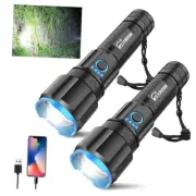 Rechargeable LED Flashlights High Lumens, 220000 Lumens Super Bright