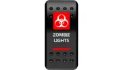 NEW MOOSE UTILITY 2106-0451 Rocker Switch - Zombie Lights - Black/Red - ATV/UTV