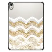 iPad Air 11-inch (M2/M3) iPad Impact Case White and Gold Lace Layers