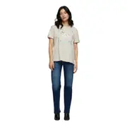 Replay Womens Graphic Tee Flower Print T-Shirt Yellow