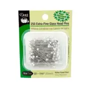Dritz 250 Extra-Fine Glass head Pins Size 22 (1-3/8") #61