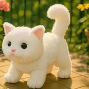 My Realistic Cat Toy-Bring Endless Joy and Warmth, Electric Cat Stuffed Animal -New Interactive Cat Toys Can Walk and Talk,Cute Animals Toys for Girls Boys