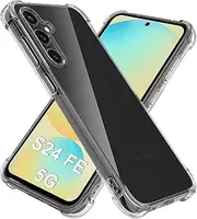 USTIYA Case for Samsung Galaxy S24 FE 5G Case Clear TPU Four Corners Protection Cover Transparent Soft