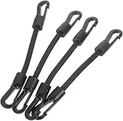Homoyoyo 4pcs Portable Multi Function Hook Straps Durable Rope with Pom Hooks for Outdoor Camping Boating and Travel Activities Versatile Tie Down