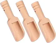 Alipis Mini Wooden Salt Spoons 3pcs Set for Flour Rice Candy Seasonings Utensils