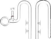 JARDLI Mini Lily Pipe Set Spin Outflow with Surface Skimmer and Inflow for Nano Long Shallow Tanks (17mm for 5/8'' i.d. (16/22mm) tubing)