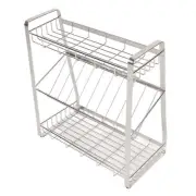 3 Layer Spice Rack Stainless Steel Seasoning Rack Organizer Kitchen Spice Hol