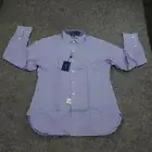 Polo Ralph Lauren Button Up Shirt Mens 16 40 41 Blue White Regent Fit Dress I