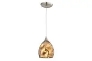 Ordito Pendant Light Gold Dimpled Glass Ellipse