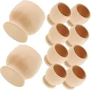 EXAOMBLE 10Pcs Wooden Easter Egg Holders DIY Egg Cup Trays for Creative Crafting Fun for Festive Parties Durable Material Smooth Surface for Easy Cleaning