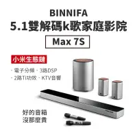 在飛比找momo購物網優惠-【小米】BINNIFA 5.1雙解碼K歌電視音響MAX 7S