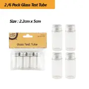 8 /24X Glass Test Tube Bottle Cork Stopper Wedding Party Candy Favor Storage 5CM
